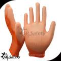 SRSAFETY orange nylon PU gloves construction
